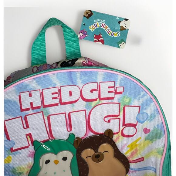 Squishmallows Bioworld Large Backpack & Lunchbox & Key Chain HEDGE-HUG! AOP RARE - Picture 7 of 8